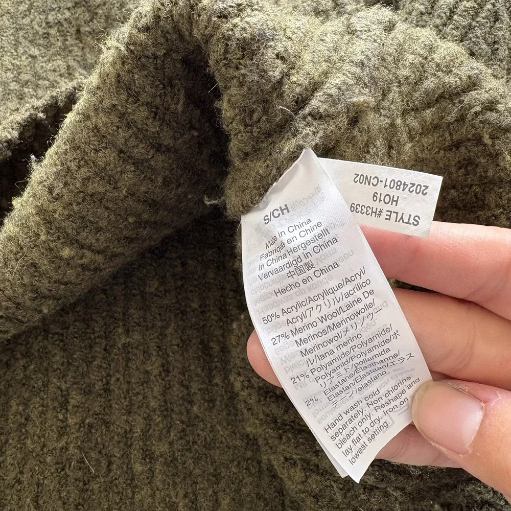 Madewell Women's Northfield Wool Blend Mock Neck Sweater Hunter Green Small - Picture 5 of 5